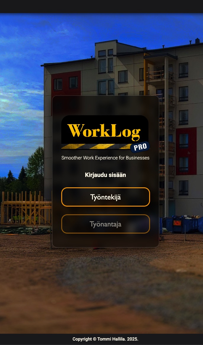Screenshot of WorklogPro